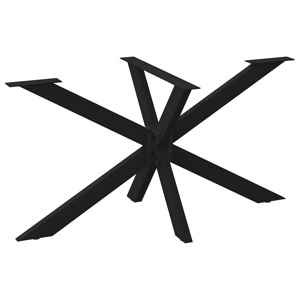 vidaXL Dining Table Leg Spider Shape Black 150x78x(72-73) cm Steel — image 1