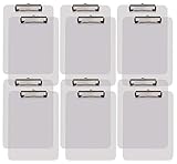Clear Plastic Clipboards, 12 Pack, Durable, 12.5 x 9 Inch, Low Profile Clip, by Better Office...