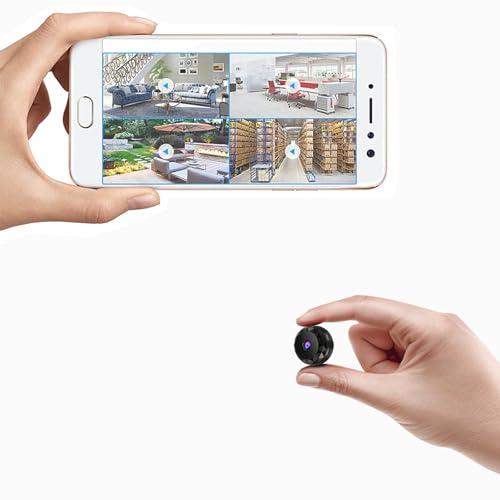 PVZLEXN Telecamera Camera Mini Fili 1080P Wifi Videocamera Registrazione Interno Con Audio da Interno Visione Notturna Rilevamento di Movimento