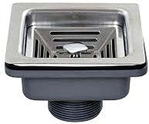 Image of HAPPY HOMES 304 Stainless Steel Kitchen Sink 18 x 16 x10 Inch BLACK Matt Finish Single Bowl with Nanocoated Undercoating, Sound Dampening | Square Coupling & Metal Fruit Basket | 7 Years Warranty