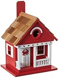Home Bazaar Crab Cottage Birdhouse, Red