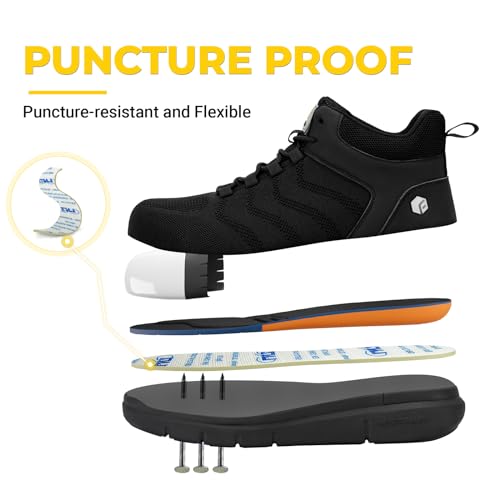 FitVille Extra Wide Work Boots for Men Composite Steel Toe Safety Boots High Top Work Shoes for Men2