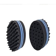 1Pc Black Magic Barber Sponge Brush Curl Twist Hair Sponge Big Holes Double-Sided Comb Twist Hair Wave Brush Afro Curling Coil Care Tool Dreads Locking Suitable For Curly Hair Brushes Styling Tools