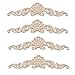 4 Pcs Decoro in legno intagliato, Decorazione Applique in Legno,Applique Ad Angolo in Legno,Applique Lungo Intagliato,Adatto per Porte, Mobili, Armadi, Pareti