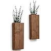  Wood-Wall-Planter-Set-of-2-Wood-Wall-Pocket-for-Greenery-and-Dried-Flowers-Indoor-Wood-Hanging-Vase-Modern-Farmhouse-Wall-Decor-for-Eucalyptus-Stems-Decorations-Walnut