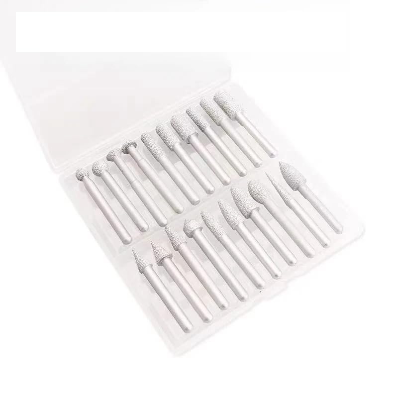 Set di 20/50 frese diamantate da 3,17 mm con gambo 1/8'' for utensili rotanti abrasivi, smerigliatrici, set smeriglio wanglan(20pcs Brazed Set 6mm)
