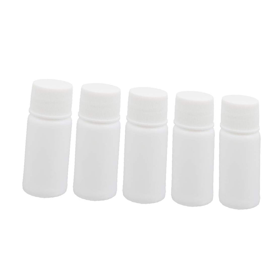 5Pcs 10ml Plastic White Round Solid Powder Bottle Storage Container Jar(5Pcs 10ml plástico Blanc-O Redondo sólido polvo Botella contenedor contenedor de almacenamiento Jar