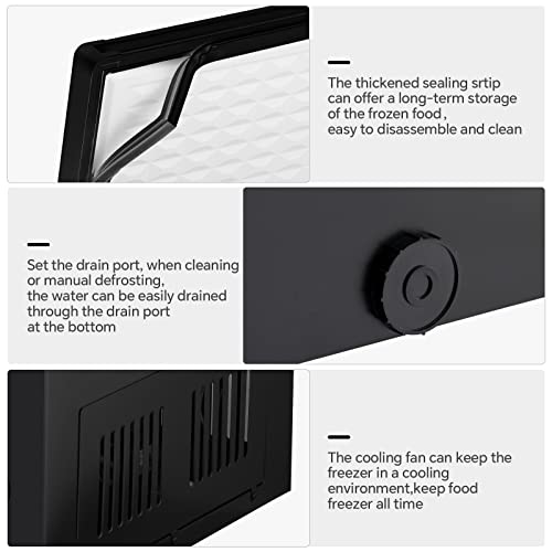 Kismile D58200B-BLACK 7.0 Cubic Feet Chest Freezer thumb #4