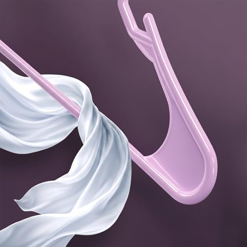 Utopia Home 50er-Pack Kunststoffbügel Platzsparende, langlebige Bügel mit Schulterrillen, rosa – Ansicht 6