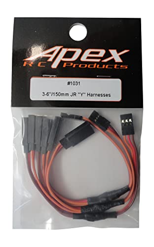 3 Pack - 6" / 150Mm Jr/Spektrum/Hitec Style Servo Y Harness - Apex Rc Products #1031 #TOP4