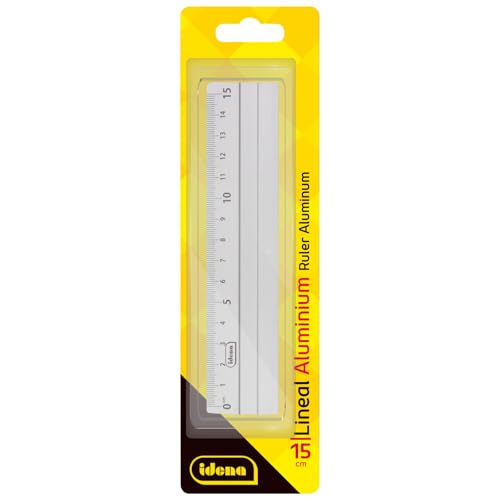 Idena 602121 Aluminium Ruler 15 cm Silver