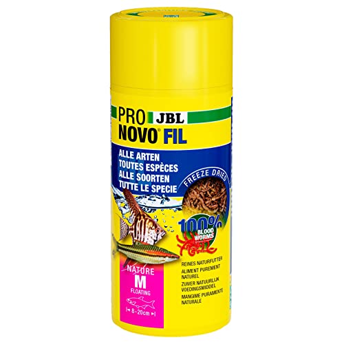JBL PRONOVO Fil, Larvas de Mosquito Rojas, golosinas para Todos los Peces Ornamentales de 3-10 cm, 250 ml