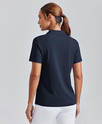 Image of PINSPARK Womens Golf Shirt Short Sleeve Polos UPF 50+ Collared Tennis Tops