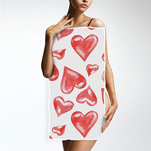 Vdsrup Sweet Love Hearts Hand Towels Happy Valentines Day Bathroom Towel Soft Small Bath Towels Kitchen Tea Dish Guest Towel Portable Washcloths Housewarming Gifts 16 X 30 In #TOP4