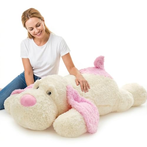 Image of MaoGoLan 52 inches Giant Stuffed Puppy Dog Animal,Ultra Soft Large Dog Plush Soft Plush Dog Pillow Toy for Girls,Kids,Puppy Lover