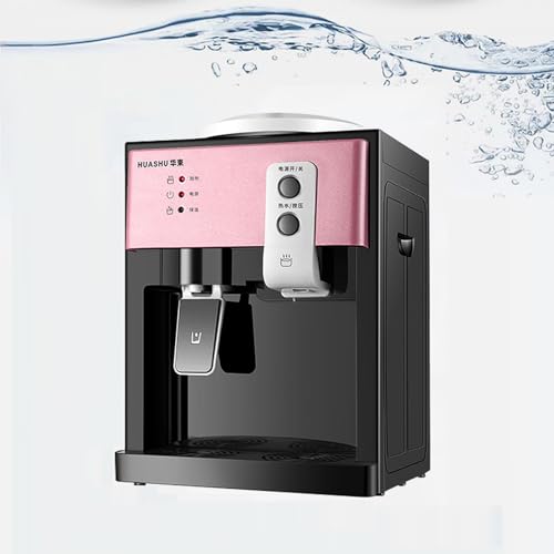Top Loading Water Dispenser, 5 Gallon Countertop Hot & Cold Water Dispensers with 3 Temperature Indicator Lights & Removable Drip Tray, Small Desktop Water Dispenser for Home, Office