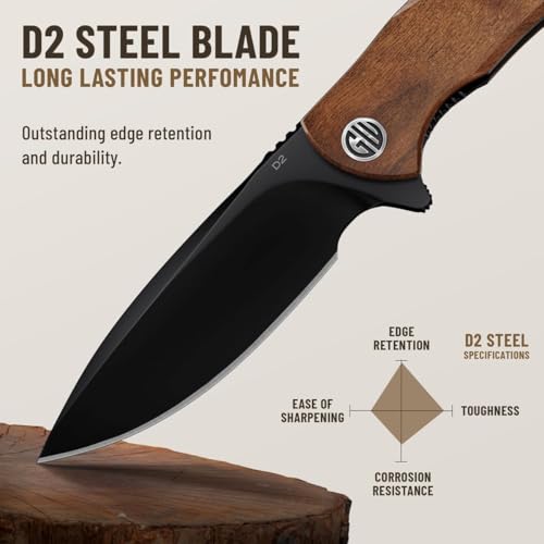 Image of GOOD WORKER High-End Folding Pocket Knife - Smooth Ball Bearing Pivot - Elegant Gift-Ready EDC Knife with Deep Carry Clip, Legal in All States - Gifts for Men 6700 NEW 2026