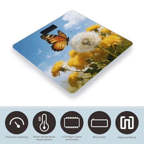Báscula Digital de Baño con Pantalla LED Clara y Vidrio Templado miniatura 3