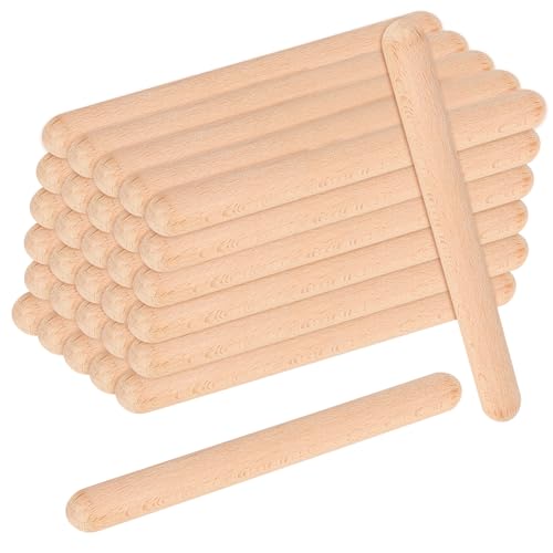 SEUICYNE 32 Stück 20cm Rhythmusstöcke Klangholz Instrument Klangstäbe aus Holz Klanghölzer für Musikunterricht, Bands, Musikergeschenke