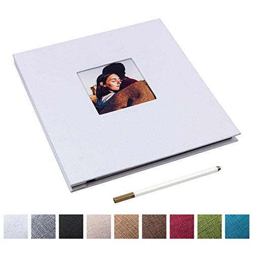 Self Adhesive Photo Album Magnetic Scrapbook Album 40 Magnetic Double Sided Pages Linen