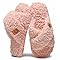 SMajong Zapatillas de Estar por Casa Mujer Invierno Antideslizantes Cálido Pantuflas Comoda Suaves Slippers Felpa Punta Abierta Chanclas Zapatos Rosa 42/43 EU