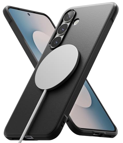 Image of Ringke Onyx for Samsung Galaxy S25 FE Case [Compatible with MagSafe] [Anti-Fingerprint] Ultra Thin Lightweight Shockproof Cover with Non-Slip Side Grip - Magnetic Black