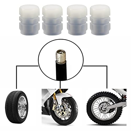 Fluorescent Car Tire Valve Caps, 4pcs Car Glow Tire Air Caps Cover, Luminous Stem Caps, Universal Tire Valve Stem Covers for Car, Truck, SUV, Motorcycles, Bike. ( Blue