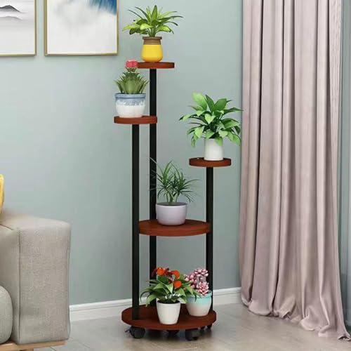 Support pour plusieurs pots de fleurs mobile pour libérer de l'espace au sol - 2