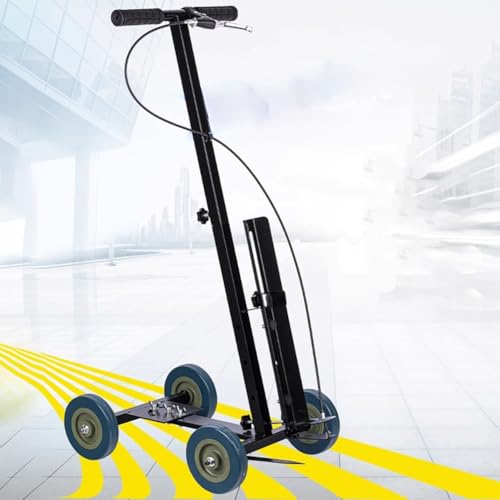 KK-GAL Heavy Duty Striping Line Marking Machine, Parking Lot Striping Machine, Spray Paint Line Marking Device, Floor Paint Line Applicator with 4 Wheels, Industrial Wheel Line Painting Machine