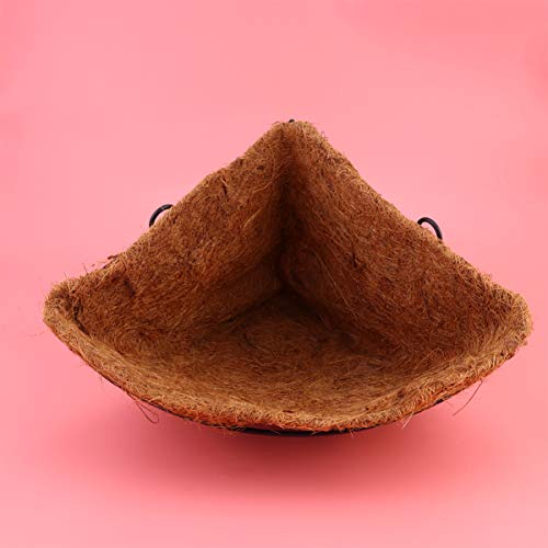 Happyyami Coconut Coir Corner Wall Mounted Hanging Planter Triangle Flower Pot Decorative Plant Vase Container Holder For Succulent Indoor Outdoor Decor #TOP4