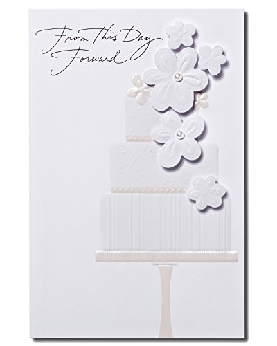 American Greetings Warmest Wishes Wedding Card with Floral Attachments