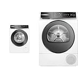 Bosch Series 8 Set: Washing Machine 10 kg + Heat Pump Dryer 9 kg, Made in Germany, Home Connect