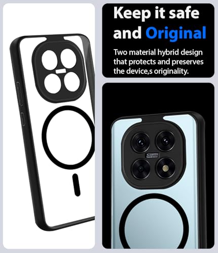 Image of KAPAVER Essential Case for Redmi Note 15 / Poco M8 MagSafe, Magnetic | Redmi Note 15 / Poco M8 Back Cover (Mag-X Black)