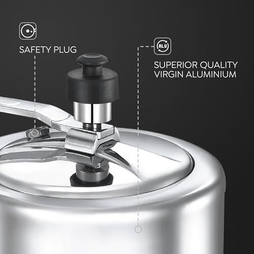 Judge by Prestige Deluxe 2 L Induction Bottom Pressure Cooker (Aluminium) - Image 3