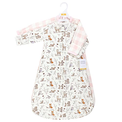 Image of Hudson Baby Unisex Baby Cotton Long-Sleeve Wearable Sleeping Bag, Sack, Blanket, Enchanted Forest, 3-9 Months