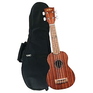 Kala KA-15sK5 Ukulélé soprano en acajou avec housse souple - Les Beatles, Paul McCartney, John Lennon, RIngo Starr, George Harrison
