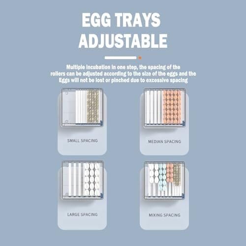 Brutkasten Mit Automatischer Eierwende Und Feuchtigkeitserkennung,Doppelstromversorgung,Eingebauter Durchleuchtung Und Automatischer Wasserzugabe For Hühner,Enten,Gänse,Vögel,Tauben(120 eggs)
