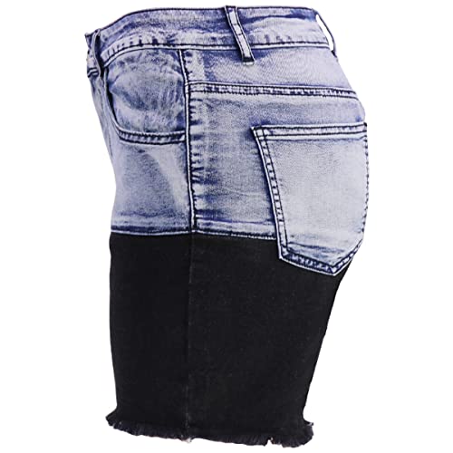 Vanberfia Women Denim Mid Waist Stretchy Patchwork Comfort Shorts (Xl, Dk045) #TOP5