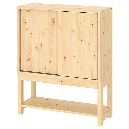 Ikea IVAR Estantería con puertas correderas, 80 x 30 x 97 cm, color pino