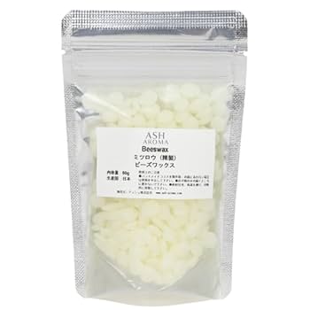 Amazon.co.jp: ミツロウ（精製）ビーズワックス 50g 【蜜蝋