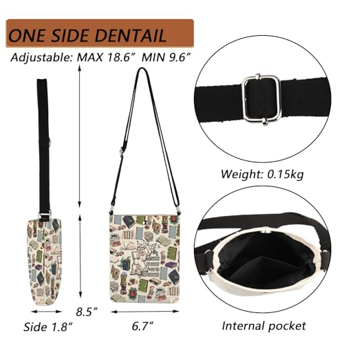 MBMSO Book Lover Gifts for Bibliophiles When in Doubt Go to the Library Purse Funny Bookaholic Gifts Librarian Crossbody Bag2