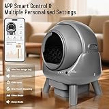 Thihome Self Cleaning Cat Litter Tray with APP Control, Anti-Pinch Automatic Cat Litter Box with Safety Protection, Scoop Free Smart Robot Litter Tray for Multiple Cats Households, Includes Waste Bags - Image 2