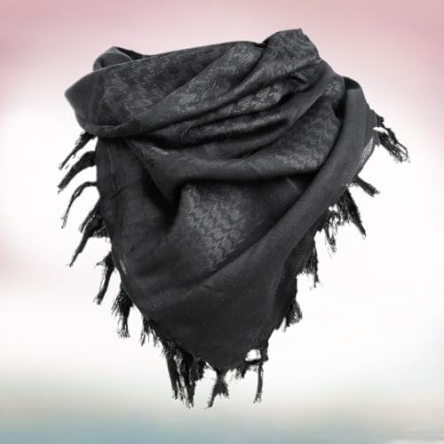 Bufanda árabe táctica de algodón negra para hombre en invierno 4