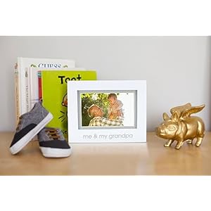 Pearhead Me and My Grandpa Sentiment Baby Picture Frame, Baby Keepsake Photo Frame, Gender-Neutral Baby Nursery Décor, Grandparents Gift, White Pearhead Me and My Grandpa Sentiment Baby Picture Frame Baby Keepsake Photo Frame Gender Neutral Baby Nursery Decor Grandparents Gift White