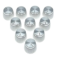 Dopro Lot De 20 Boutons Ampli Guitare Noirs Avec Capuchon Doré Pour
