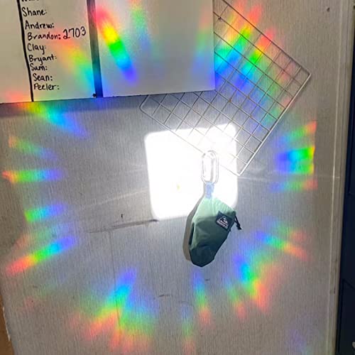 Image of 30 Pcs Star Ring Circle Window Clings - Anti-Collision Decals to Save Birds, Non-Adhesive Rainbow Stickers