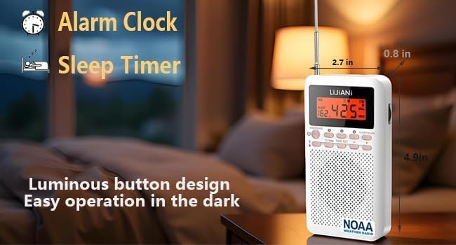 LIJIANI RD218 radio with alarm clock and sleep timer features