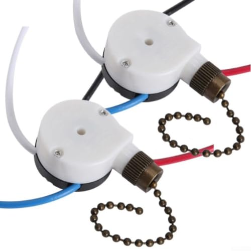 Un juego imprescindible de dos interruptores de cadena para ventilador de techo, solución simple para reemplazar tus viejos (ZE208S)