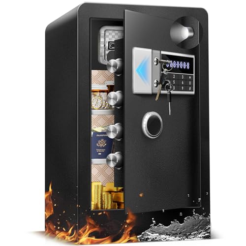 Heavy Duty Fireproof Waterproof Safe with Lock & Shelves