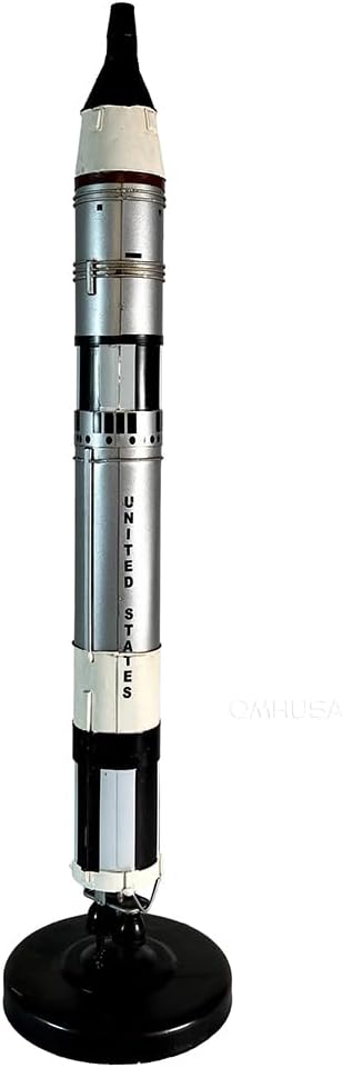 Old Modern Handicrafts Gemini Titan Rocket Display Model - Miniature Roacket Made from Premium Material - 2L x 2W x 20H Inches